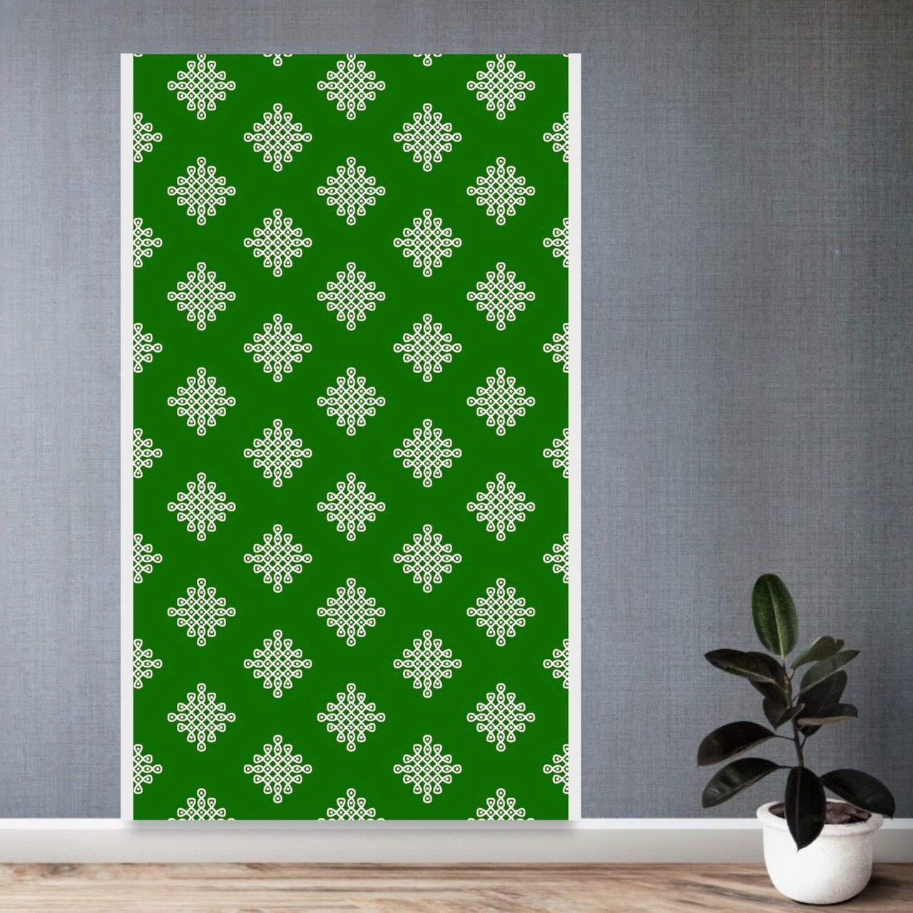 Kolam Rangoli Backdrop Indian Traditional Cloth Backdrop Photo Decor Banner Pooja Room Decor Decorative Cloth Dot Kolam Backdrop for Diwali Ganesha Puja Wedding Housewarming Gift